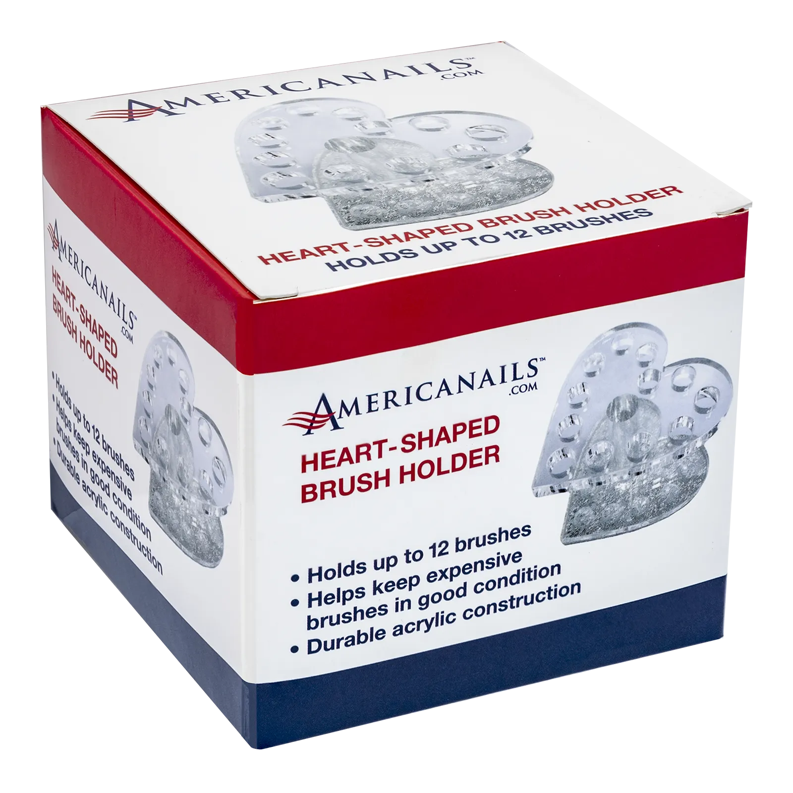 Americanails Heart-Shaped Brush Holder