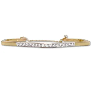 Angular Diamond Cuff Bracelet