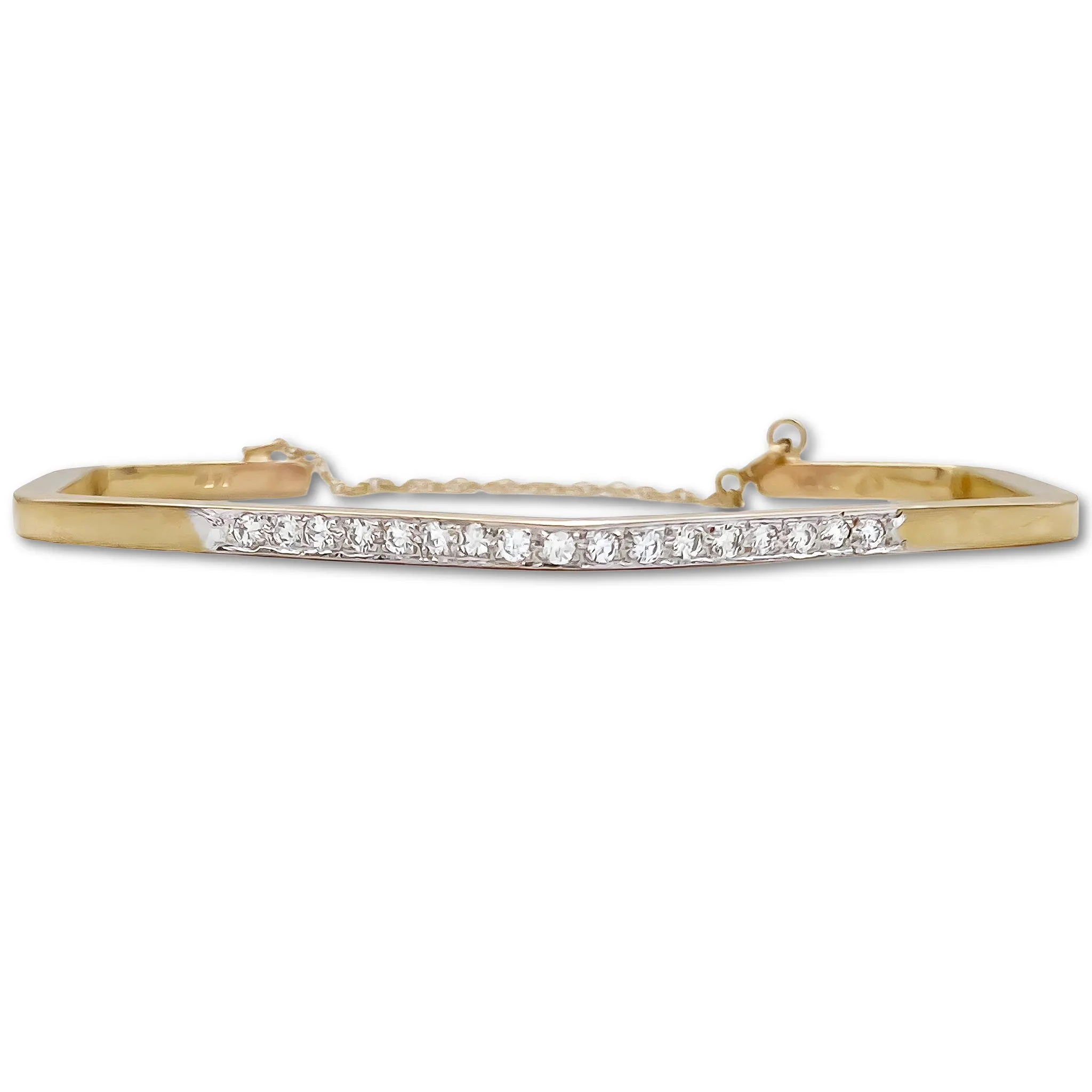 Angular Diamond Cuff Bracelet