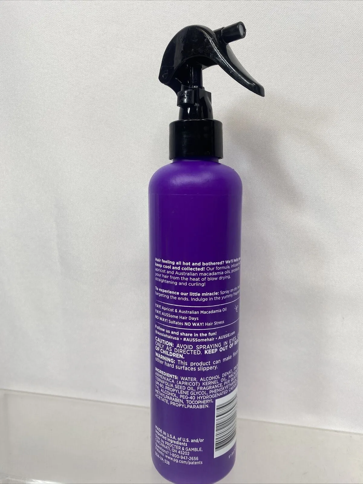 Aussie Total Miracle Heat Protecting Spray Australian Macadamia Oil 8.5 oz NEW
