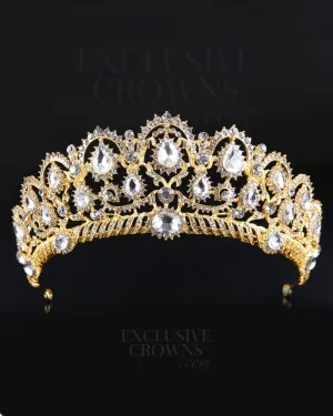Ava Floral Rhinestone Tiara