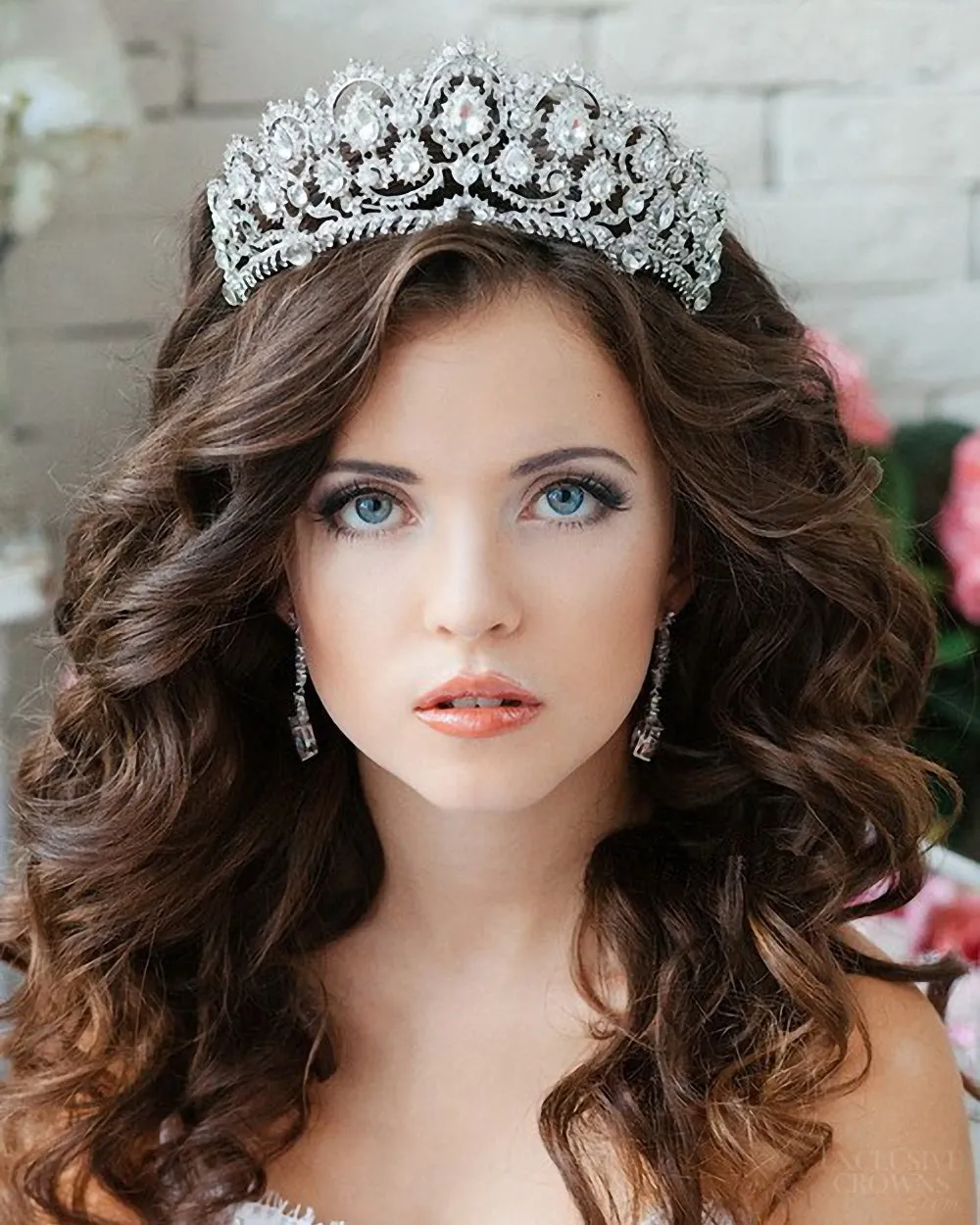 Ava Floral Rhinestone Tiara