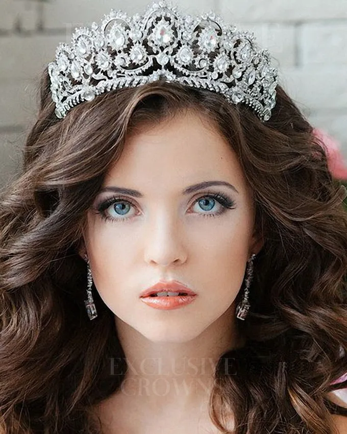 Ava Floral Rhinestone Tiara