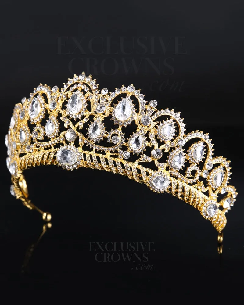 Ava Floral Rhinestone Tiara