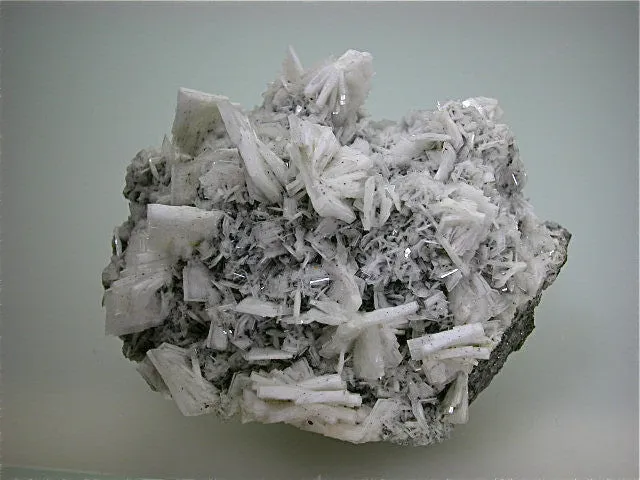Barite, Julcani Mine, Huancavelica, Peru, Mined c. 2001, Kalaskie Collection #1077, Medium Cabinet 6.0 x 9.0 x 12.0 cm, $100. Online 11/1.