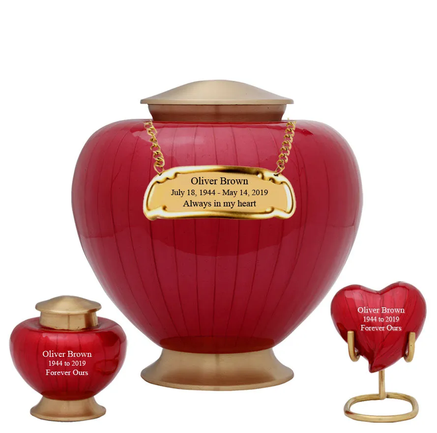 Baroque Red Cremation Urn - IUFH111
