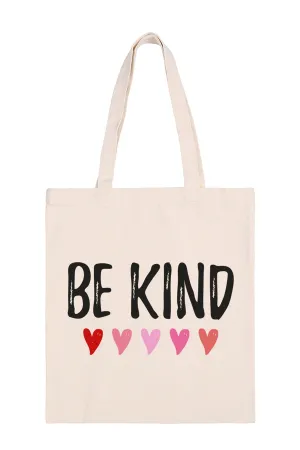 Be Kind Print Minimalist Fashion Tote Bag - Pack of 6