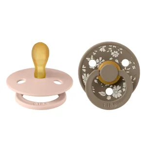 BIBS x Liberty Pacifier Colour 2 Pack Capel Latex - Symmetric Blush Mix