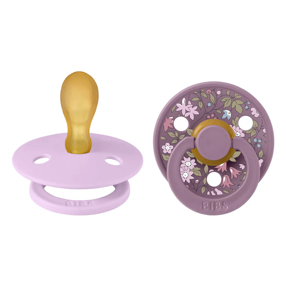 BIBS x Liberty Pacifier Colour 2 Pack Latex - Symmetric Chamomile Lawn Violet Sky Mix