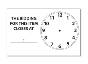 Bid Closing Time Item Card (50/Pack)