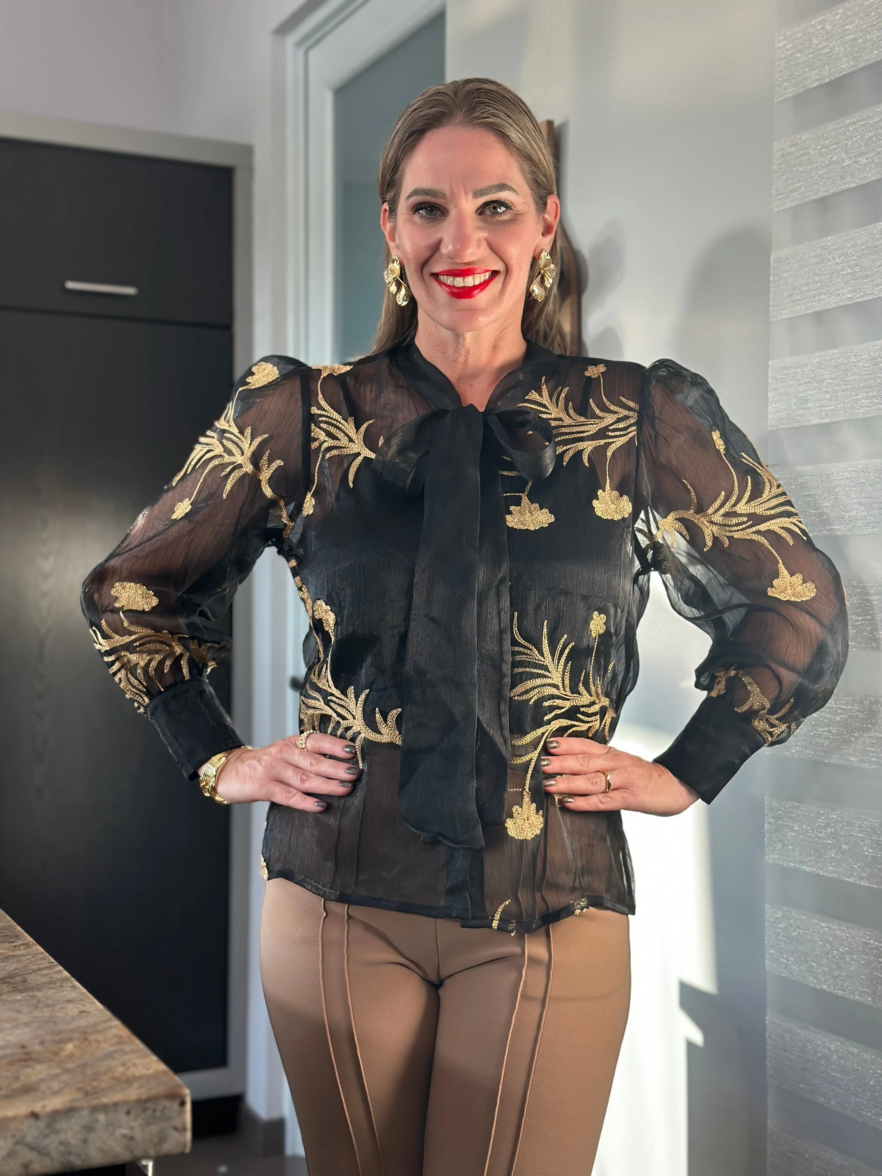 Black Gold Elegant Blouse