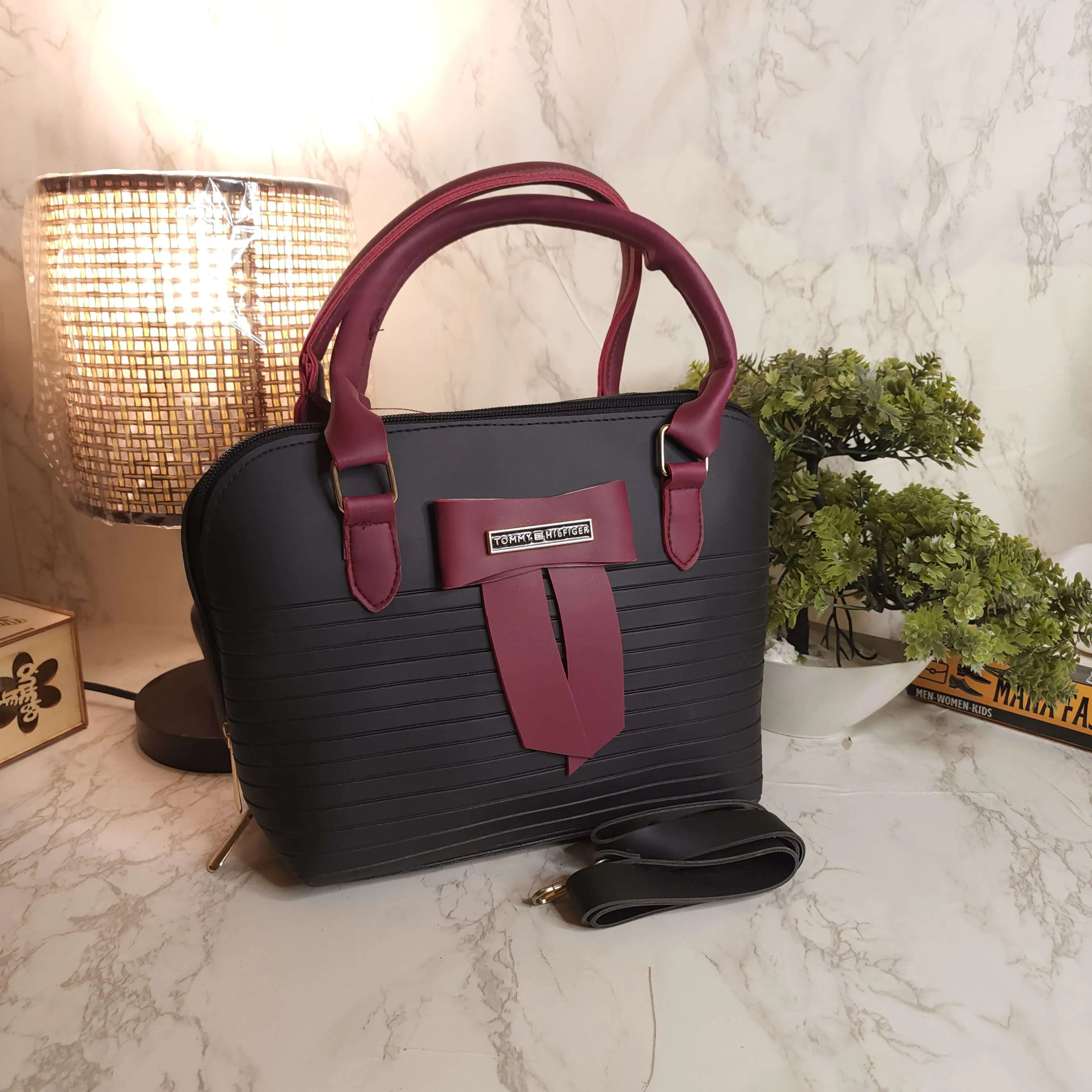 Black Twin Color Handbags