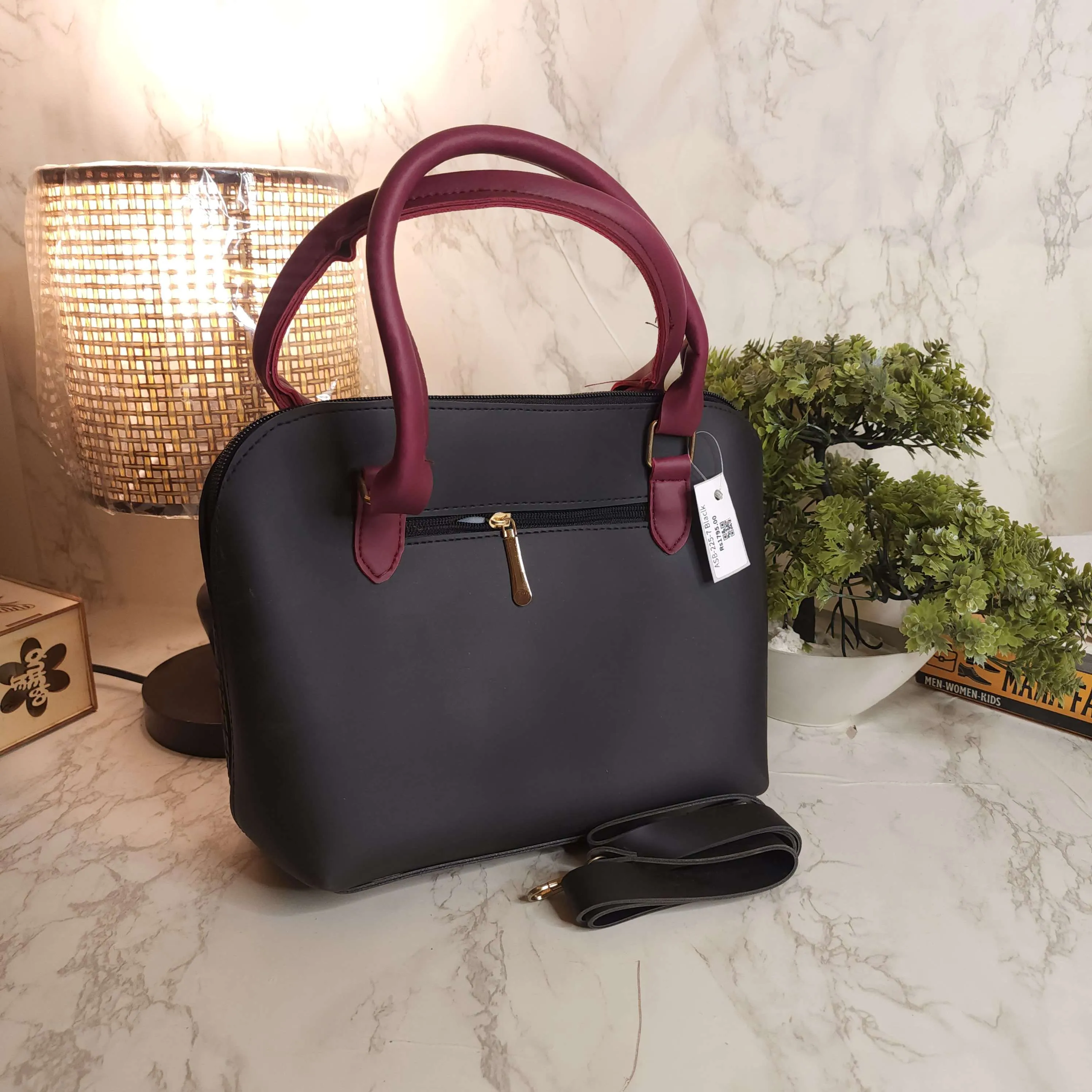 Black Twin Color Handbags