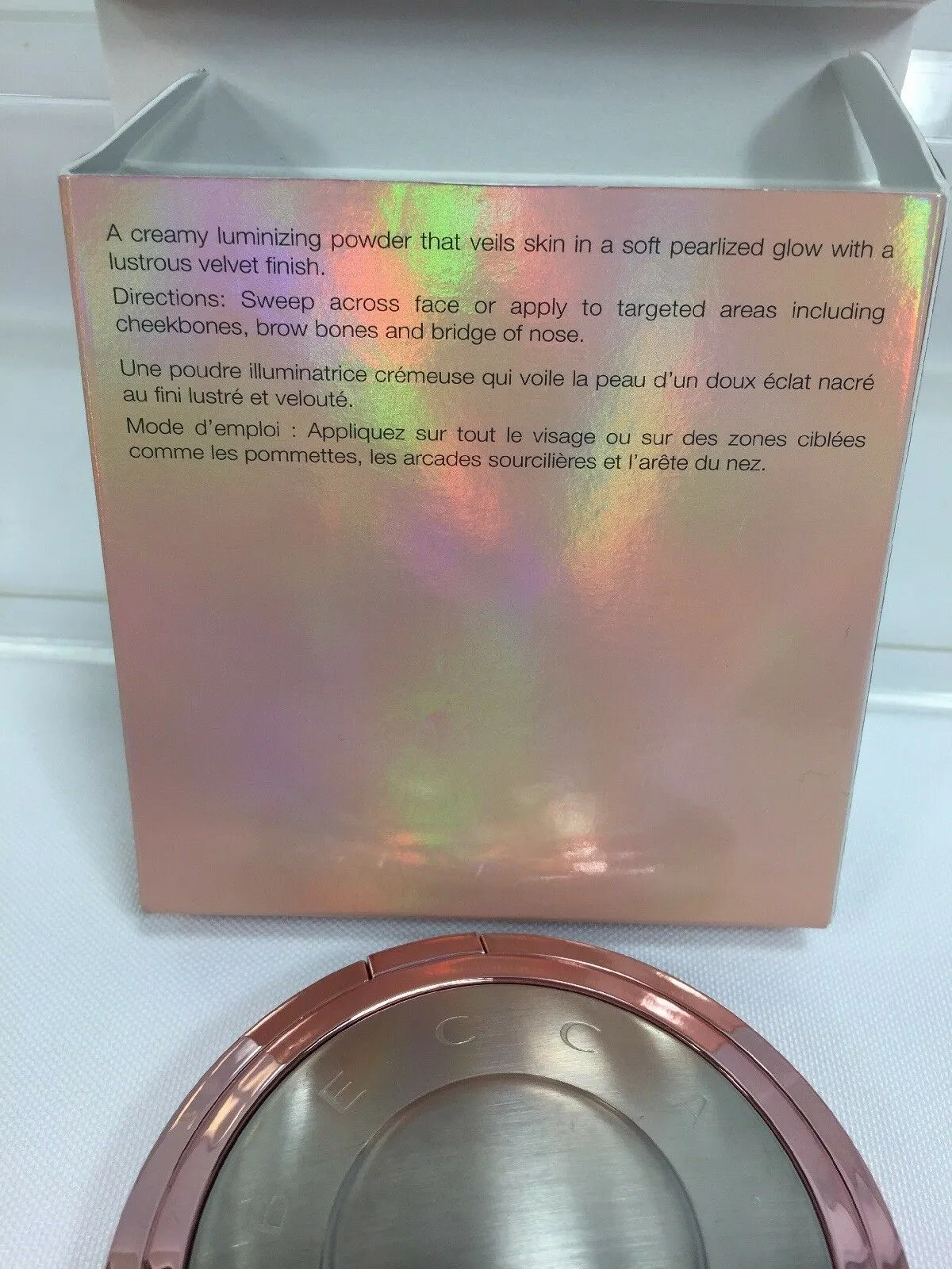 BNIB BECCA Rose Quartz Shimmering Perfector Pressed Highlight Pink Compact