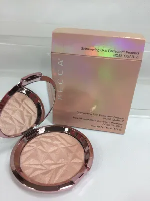 BNIB BECCA Rose Quartz Shimmering Perfector Pressed Highlight Pink Compact