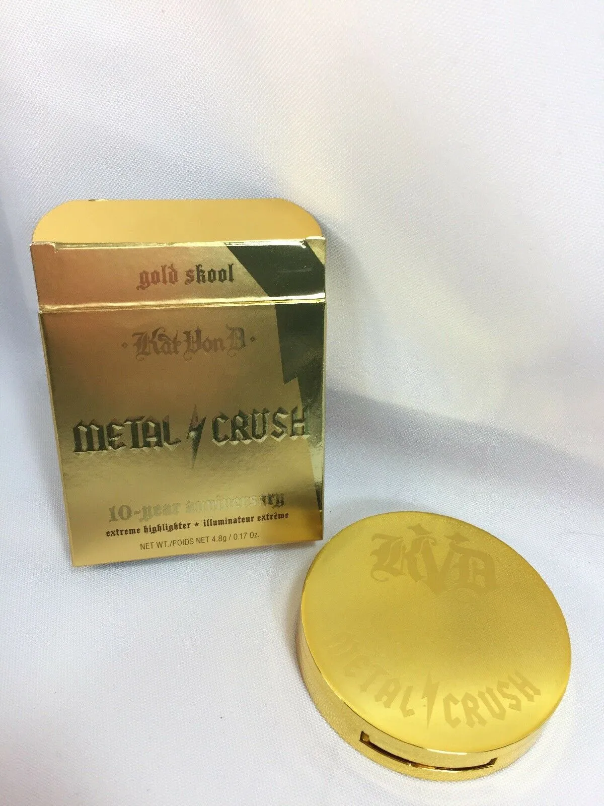BNIB Kat Von D 10 Year Anniversary Gold Skool Metal Crush Highlighter Powder KVD