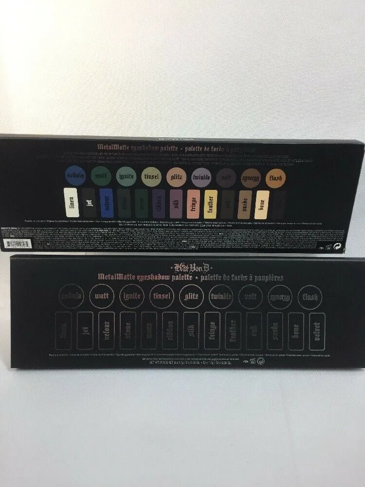 BNIB Kat Von D Metal Matte Eyeshadow Palette KVD Limited Edition 2016  w/receipt