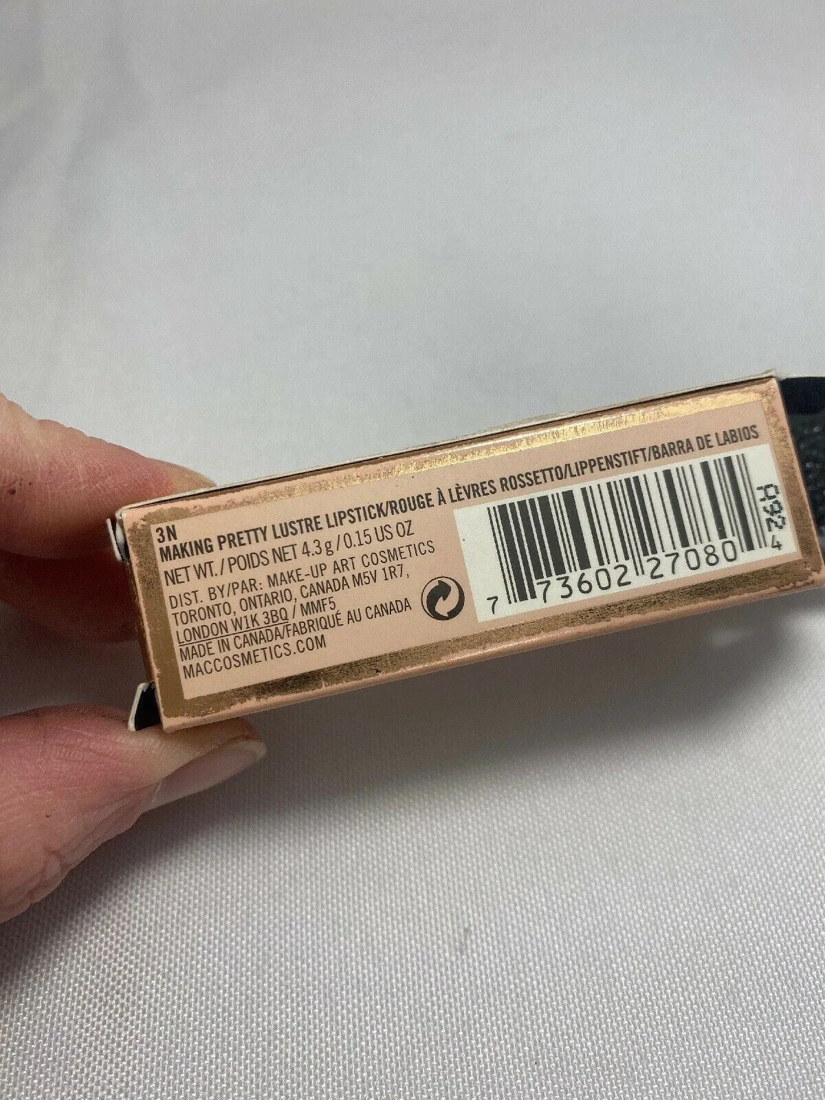 BNIB Mac 3N  Making Pretty Lustre Lipstick Rare Nude Holiday Collection