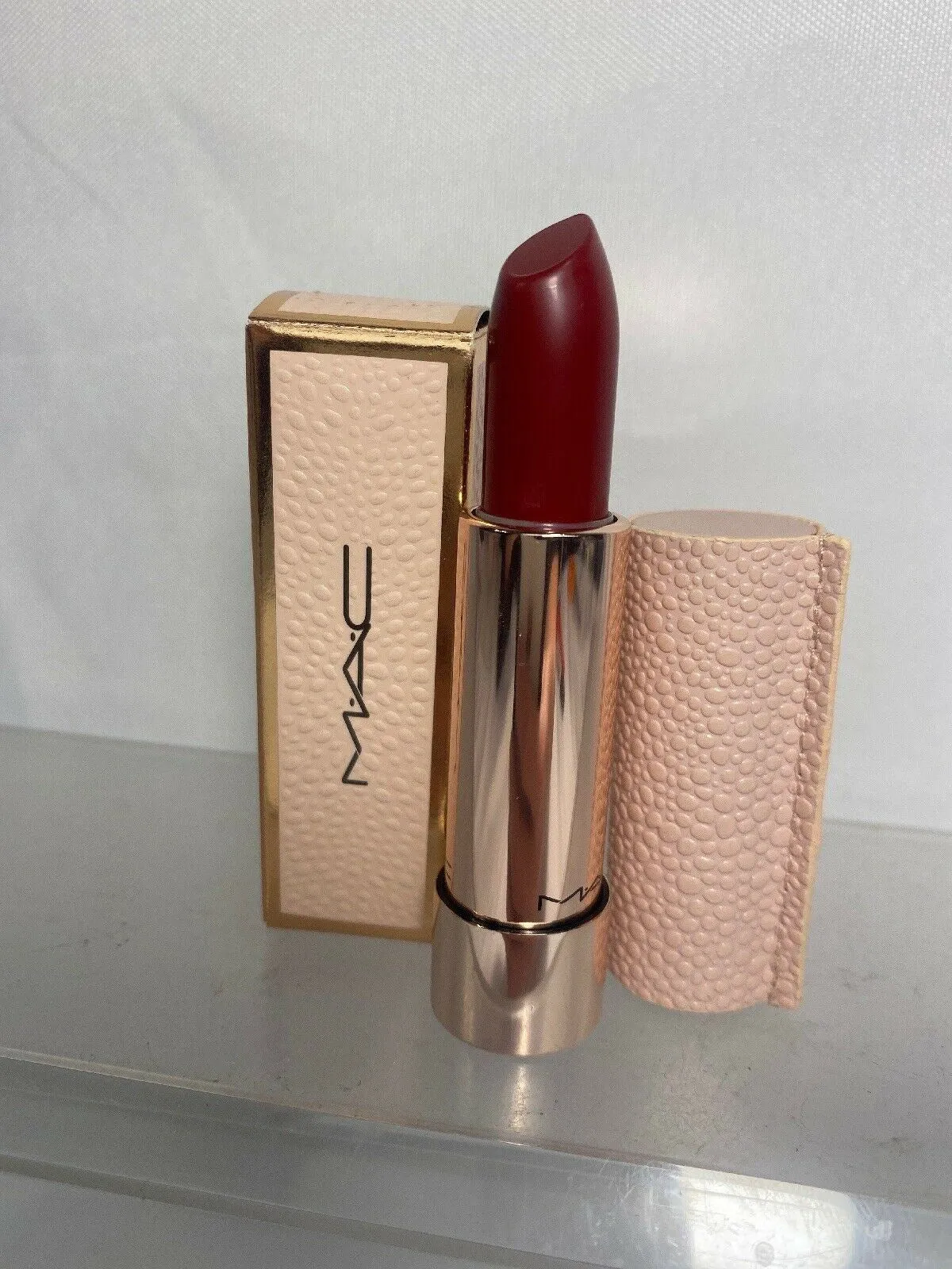 BNIB Mac Runway Red Making Pretty Satin Lipstick Rare Holiday Collection