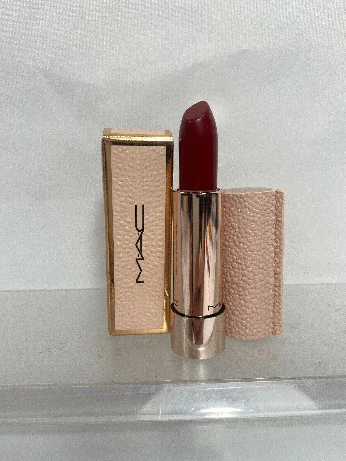 BNIB Mac Runway Red Making Pretty Satin Lipstick Rare Holiday Collection