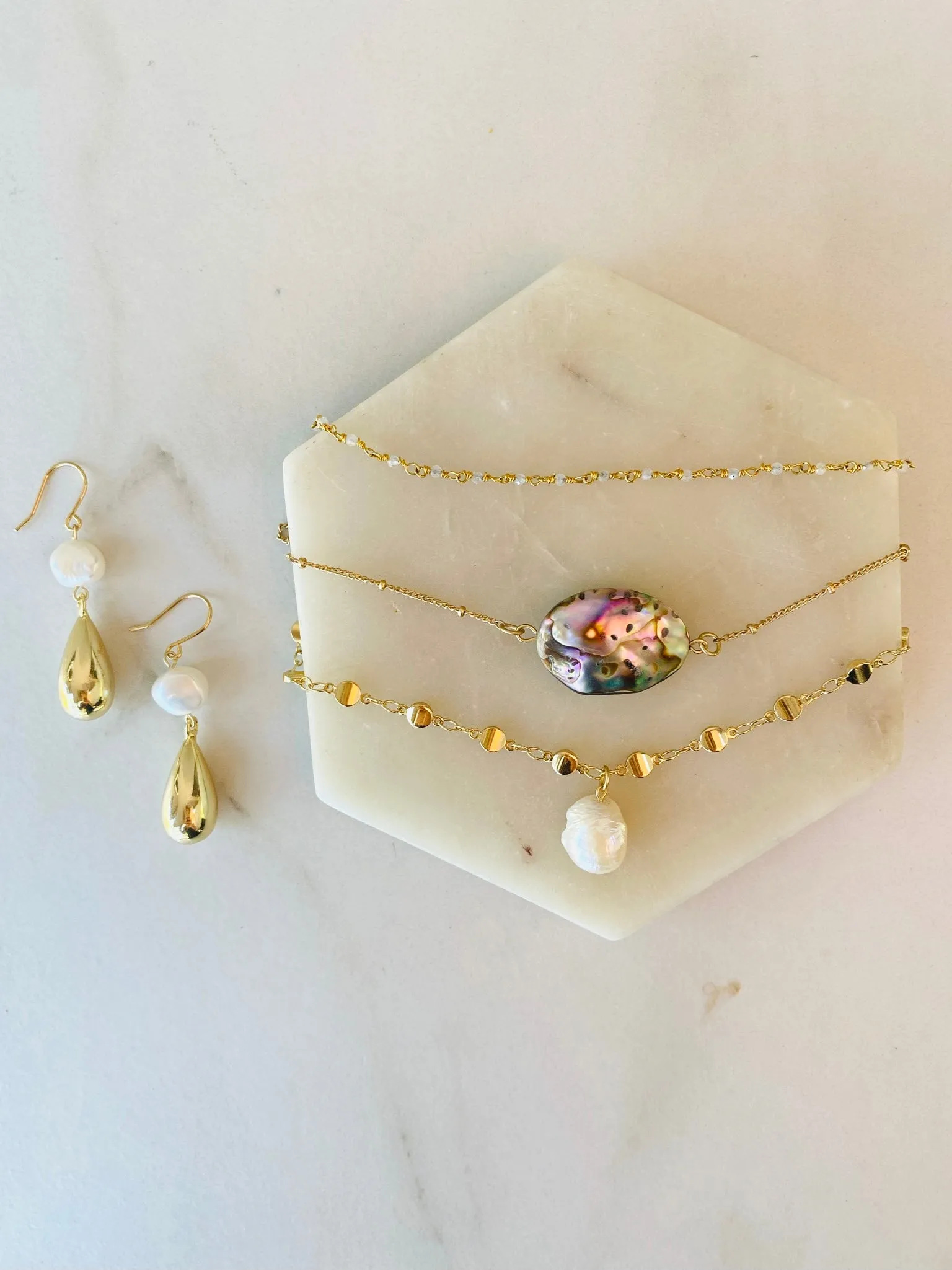 Bohemian Moonstone Rosary Choker