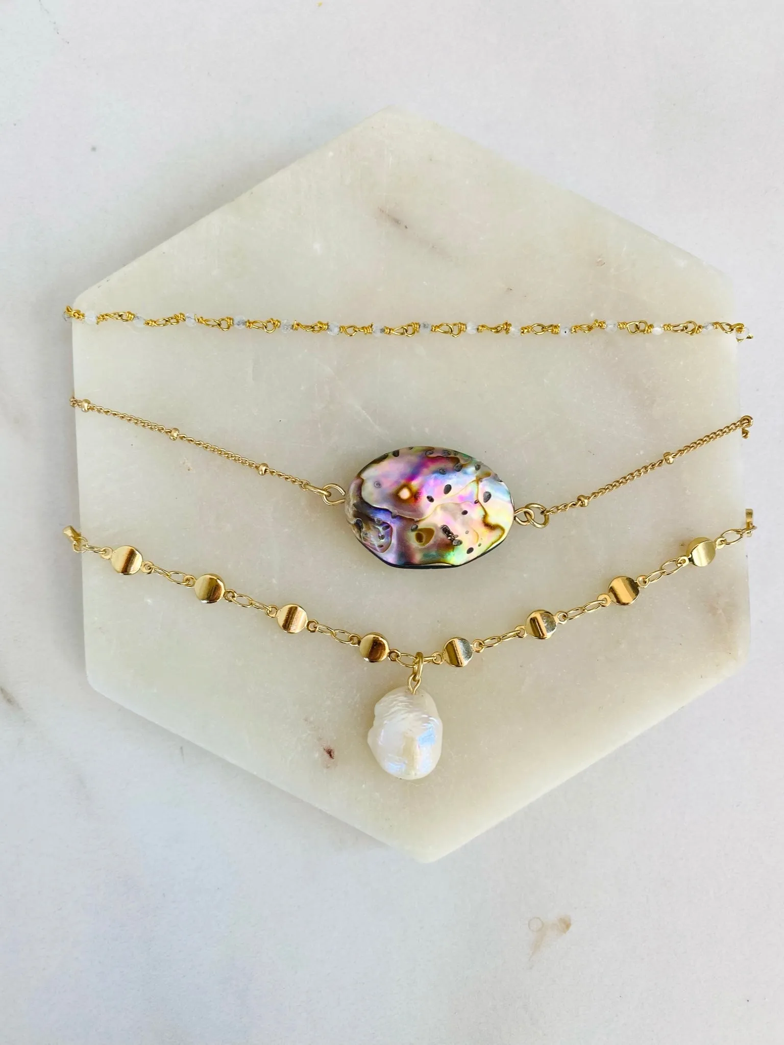 Bohemian Moonstone Rosary Choker