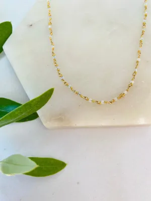 Bohemian Moonstone Rosary Choker