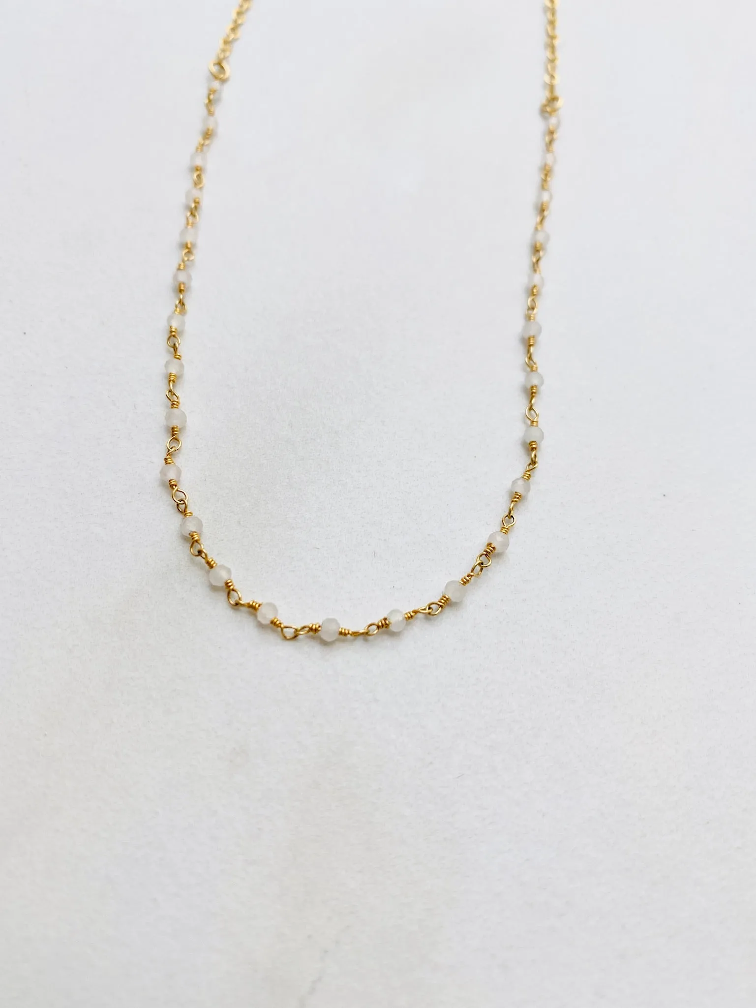 Bohemian Moonstone Rosary Choker