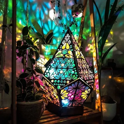 Bohemian Polar Star Wooden Lamp