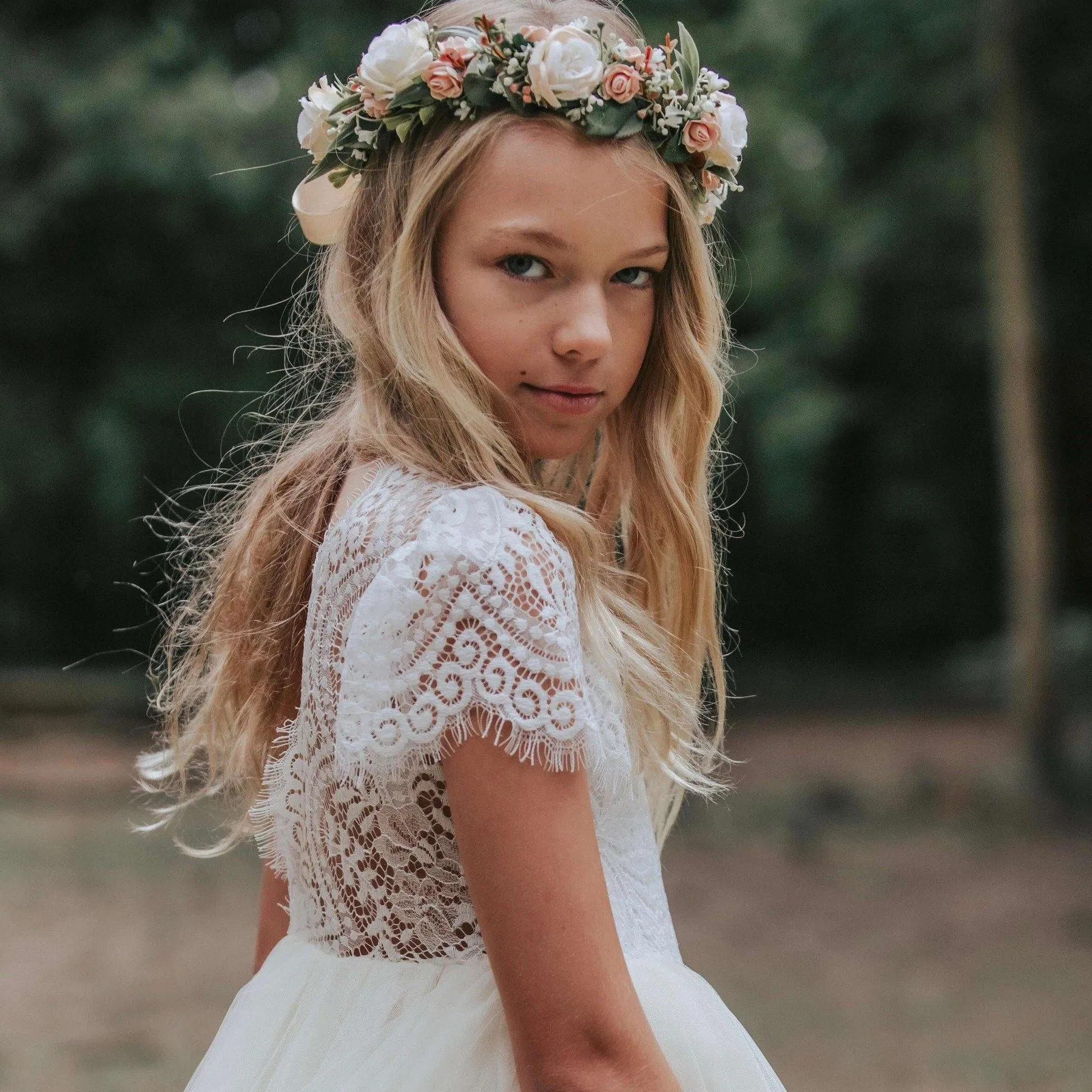 Bohemian Princess Dress - Ivory Cream Or Ice Cream