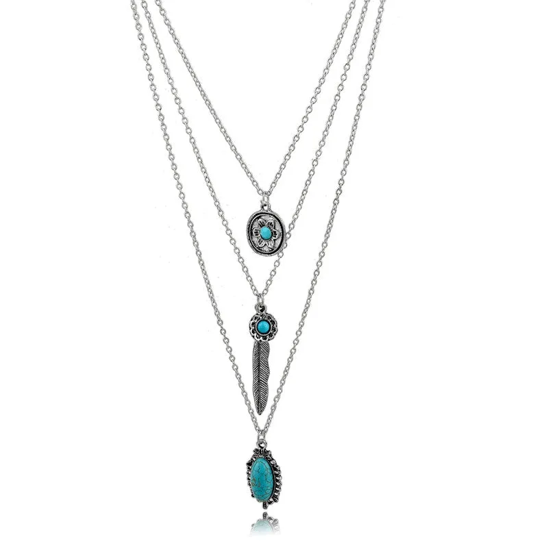 Bohemian Turquoise Collar Necklace