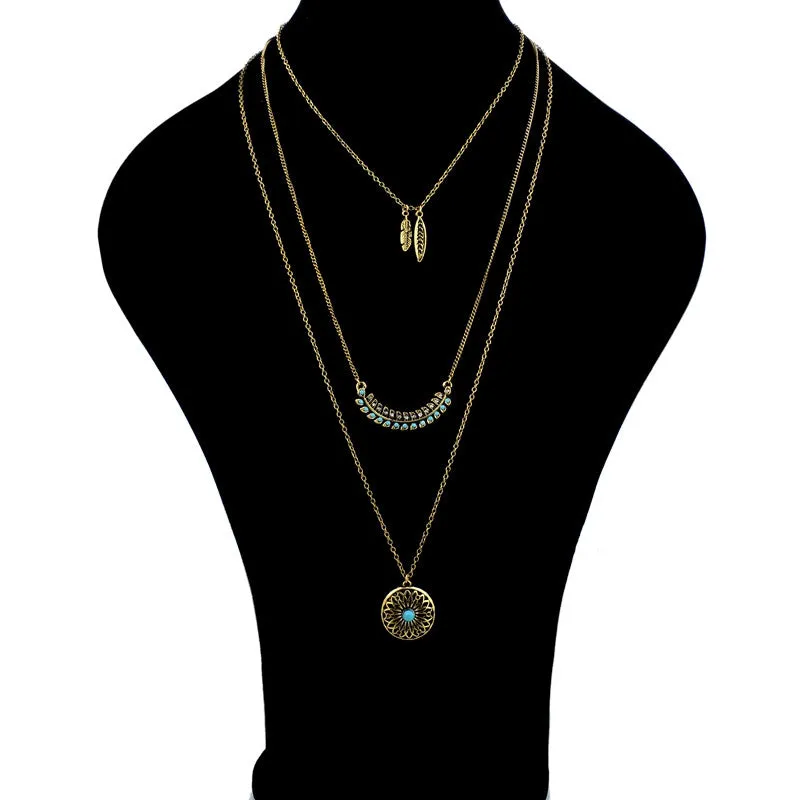 Bohemian Turquoise Collar Necklace
