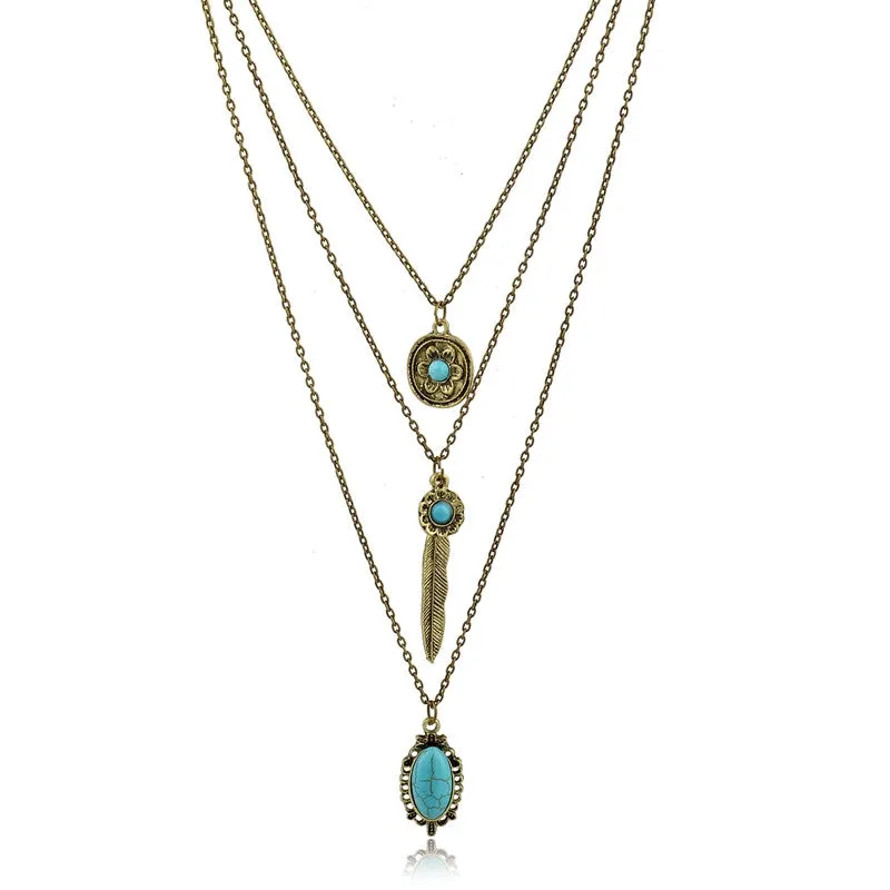 Bohemian Turquoise Collar Necklace