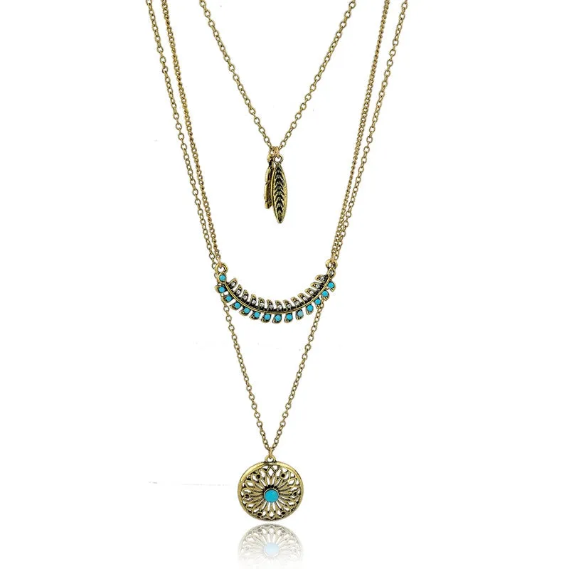 Bohemian Turquoise Collar Necklace
