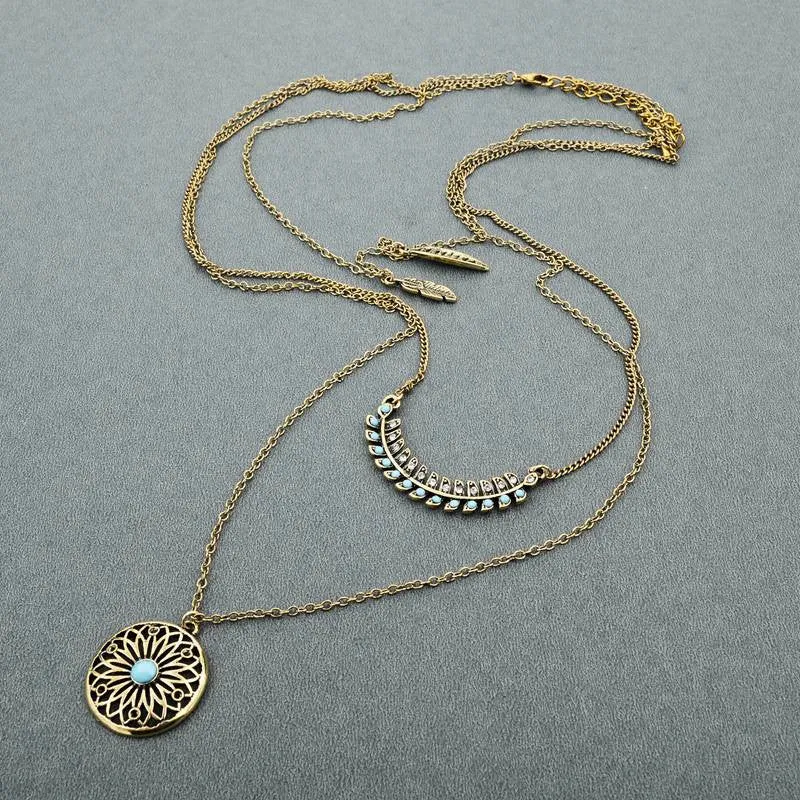 Bohemian Turquoise Collar Necklace