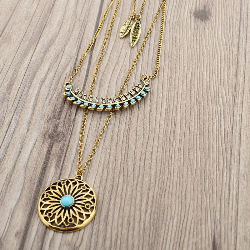 Bohemian Turquoise Collar Necklace