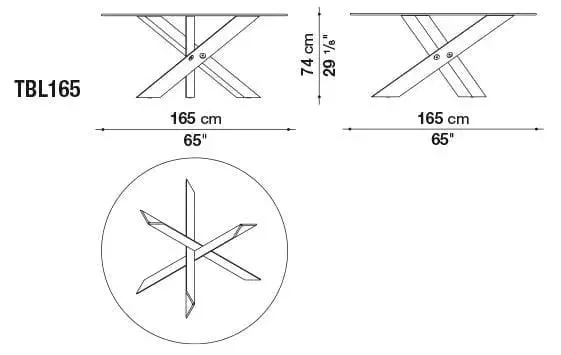 Bolt Round Table 165cm (TBL165)