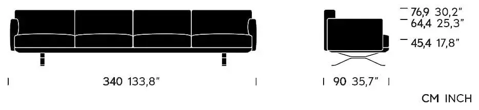 Boma - Right corner 4-seater end