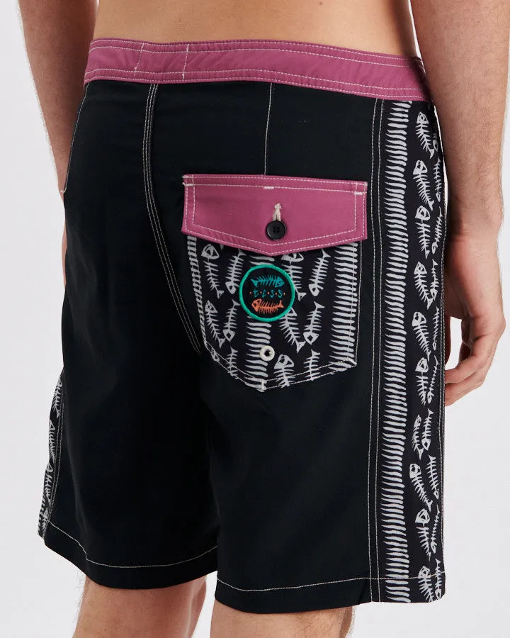 BONEYARD 18" PANEL BOARDSHORT - BLACK