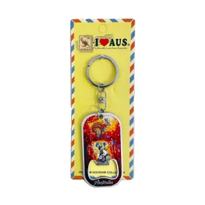 Bottle Opener Foil Rectangle Aboriginal