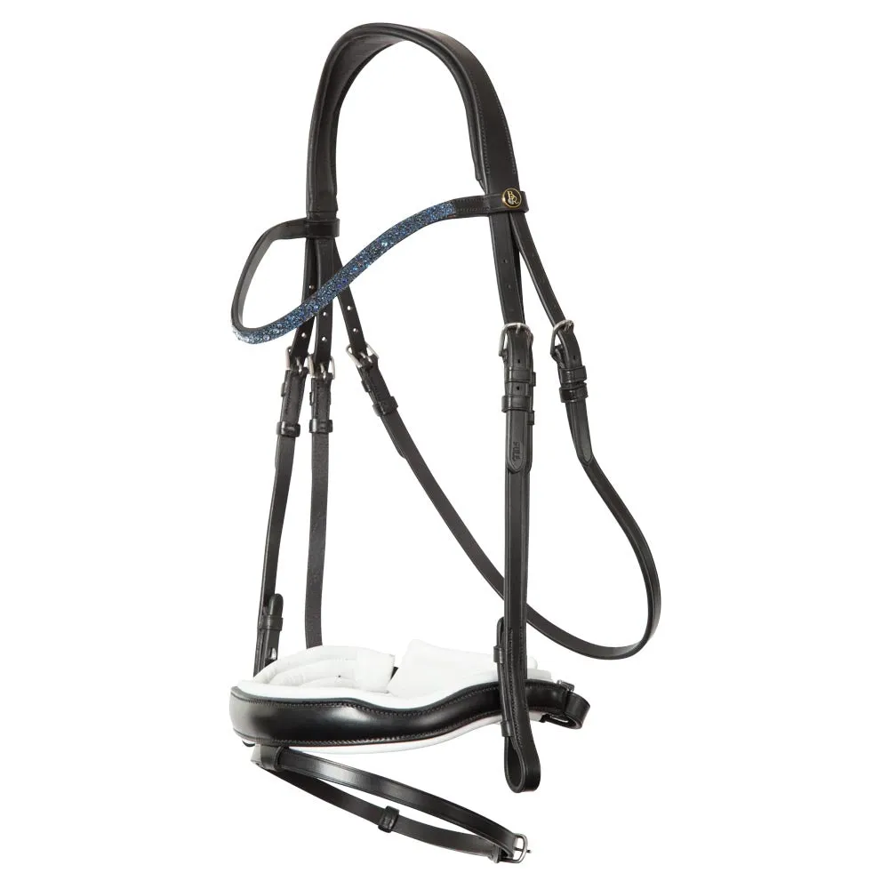 BR Newcastle black leather snaffle bridle