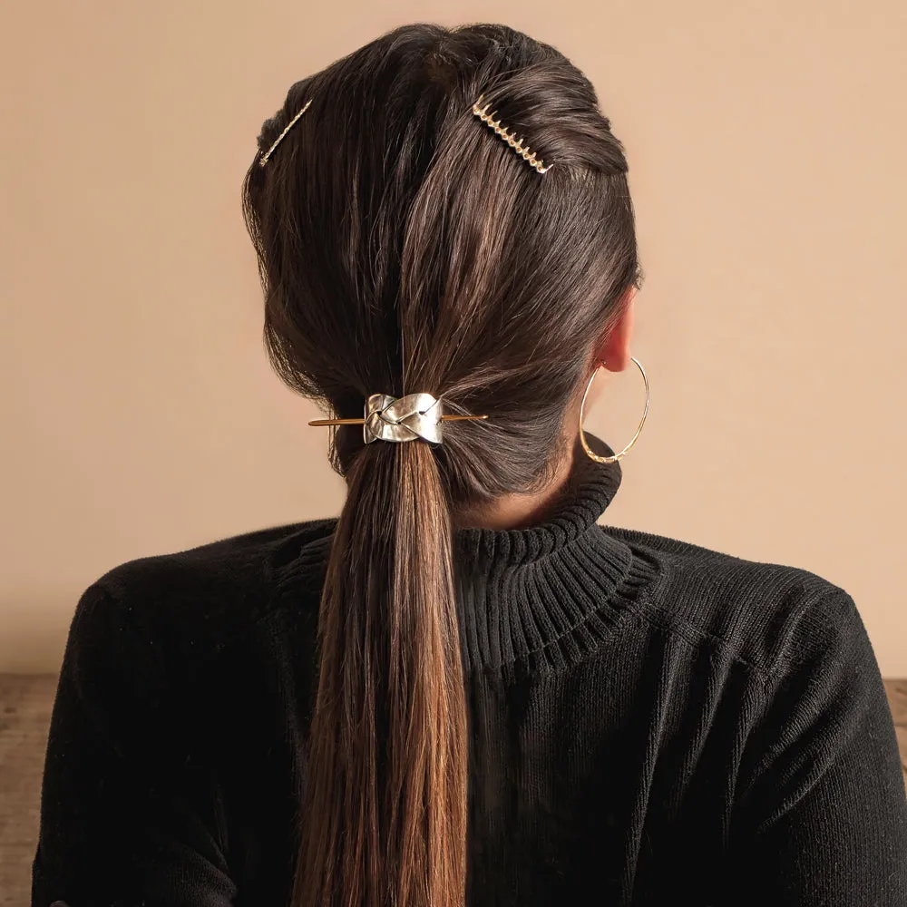 Braided Pony Maker in Silver & Bronze