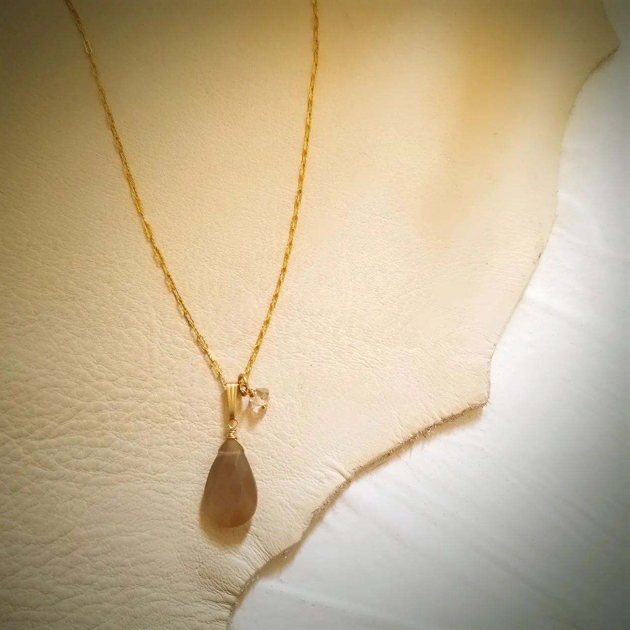 Brown Moonstone Necklace