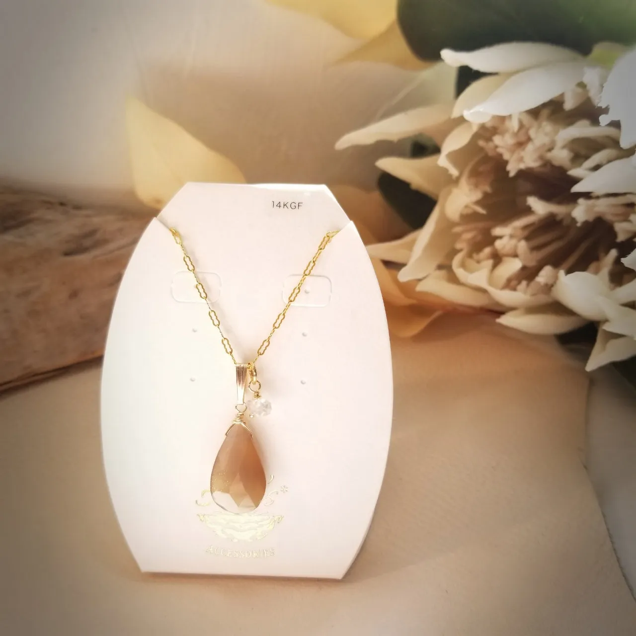Brown Moonstone Necklace