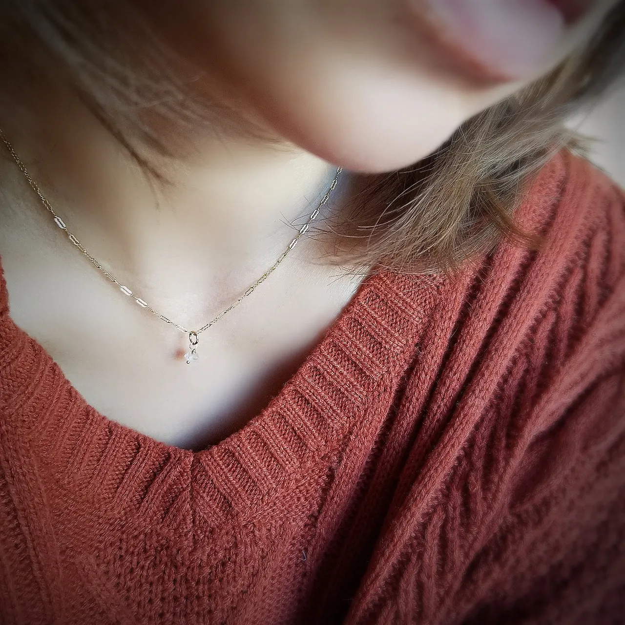 Brown Moonstone Necklace