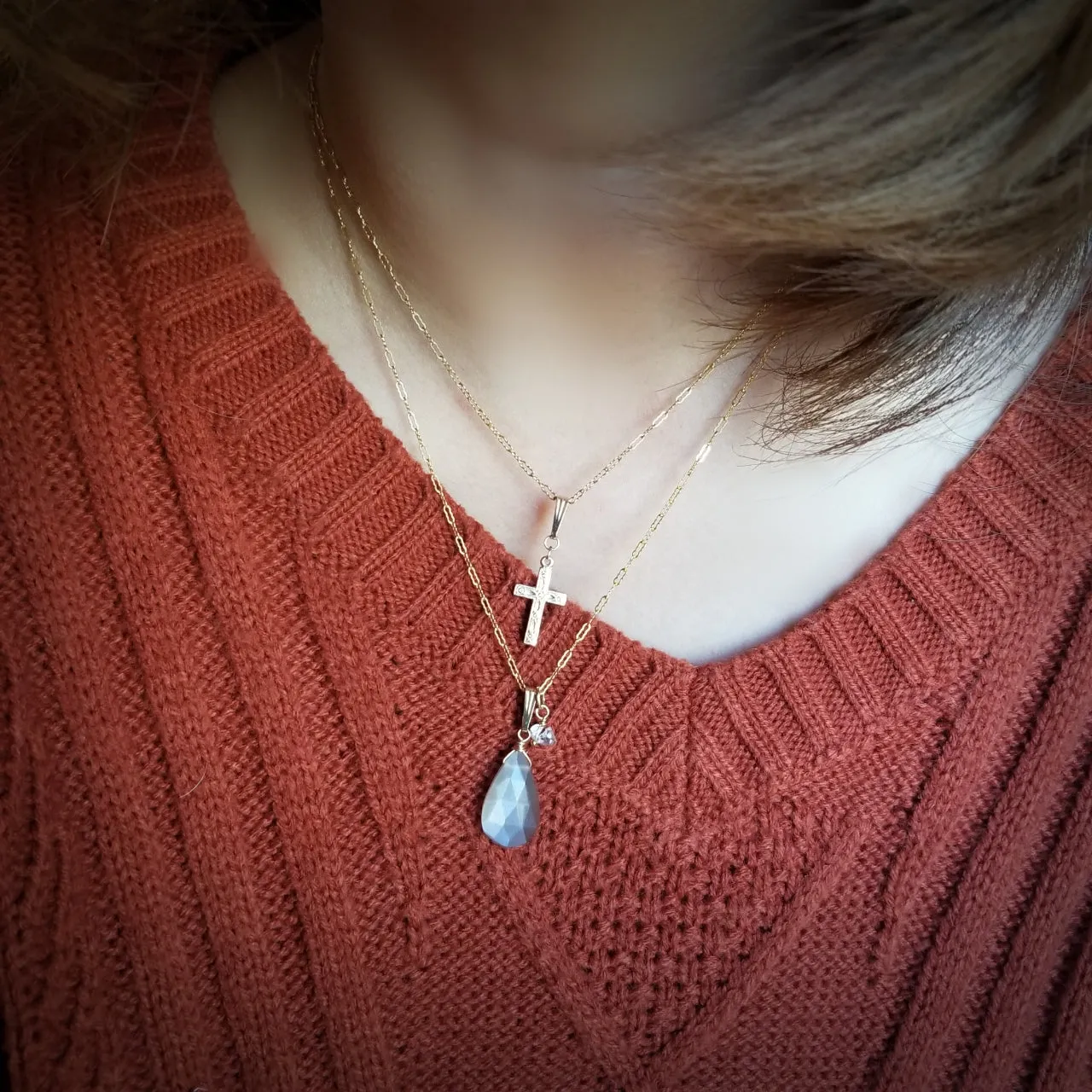 Brown Moonstone Necklace