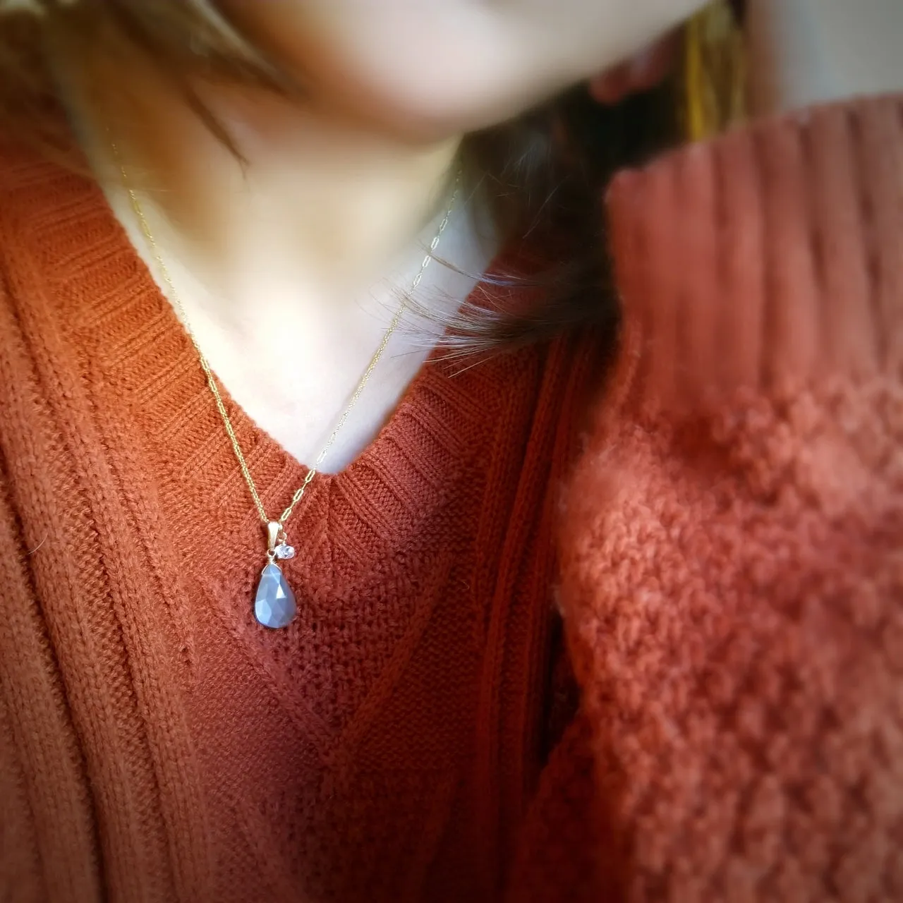 Brown Moonstone Necklace