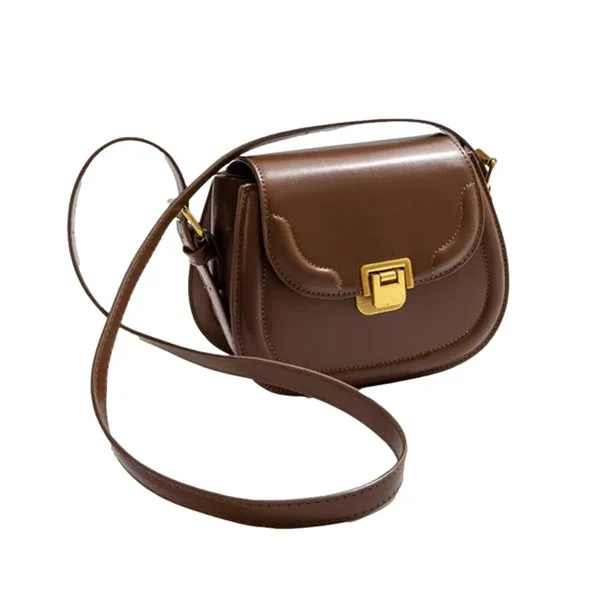 Brown Saddle Bag Messenger Bag 棕色馬鞍包斜挎包 KCBAG2226
