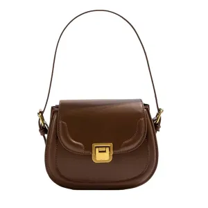 Brown Saddle Bag Messenger Bag 棕色馬鞍包斜挎包 KCBAG2226