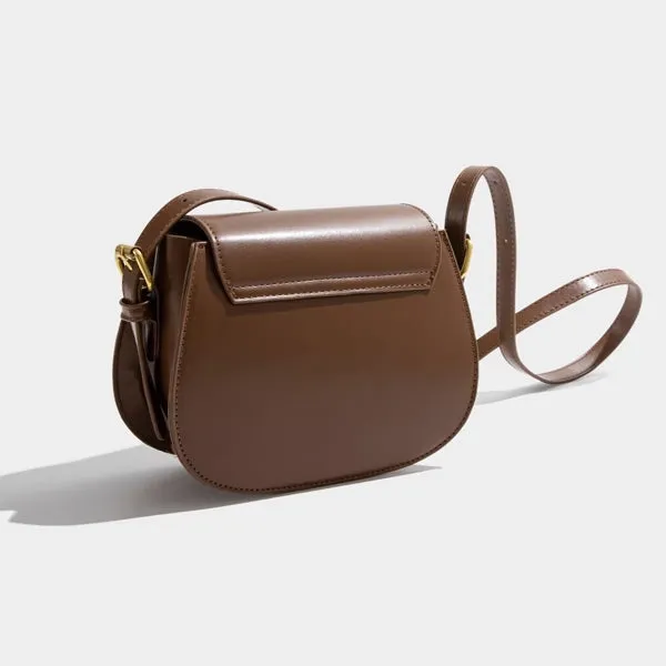 Brown Saddle Bag Messenger Bag 棕色馬鞍包斜挎包 KCBAG2226